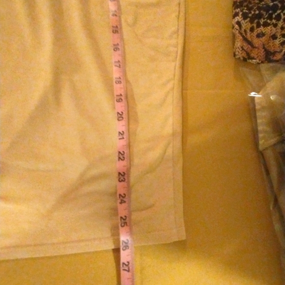 NWOT Derek Heart Brushed Suede Golden Caramel Colored Pencil Skirt - Picture 8 of 8